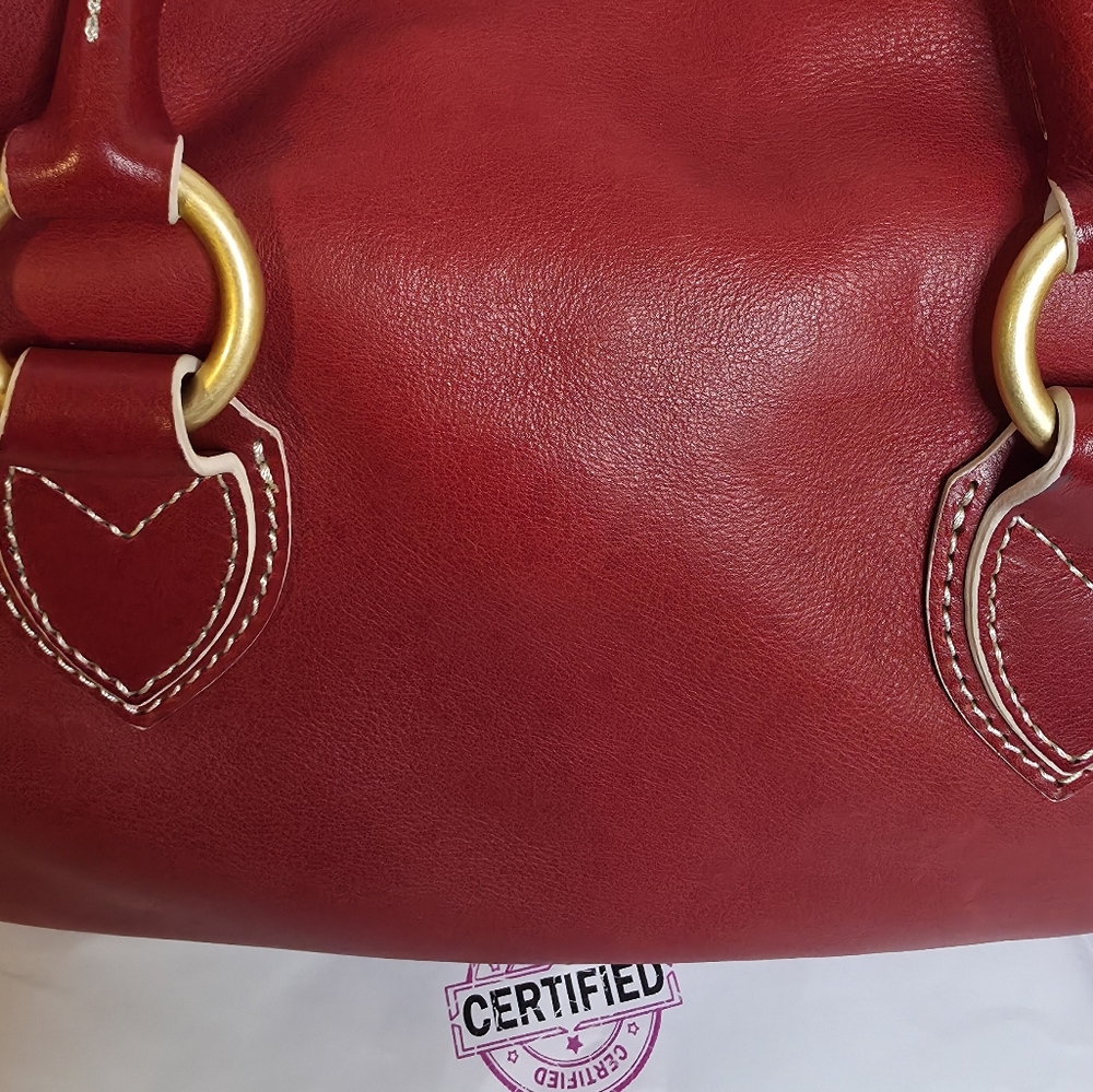 Dooney & Bourke Red Leather Satchel - Picture 16 of 16
